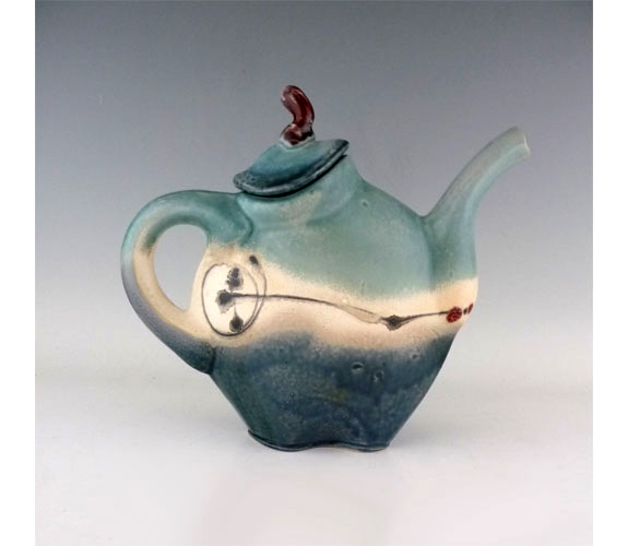 Loren Lukens - Stoneware Teapot  9"W x 8"H